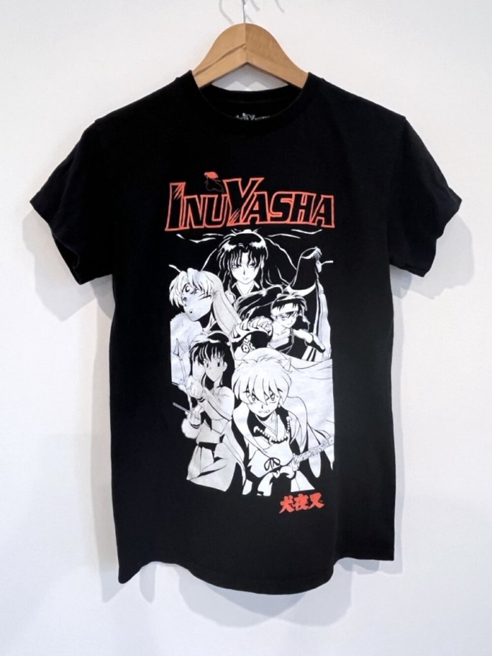 Inuyasha Anime Graphic Black Tee S Cast Print 2009
